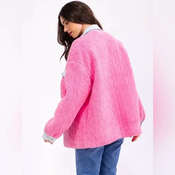 Pink Quilted Women's Jacket - Picture 3 of 4